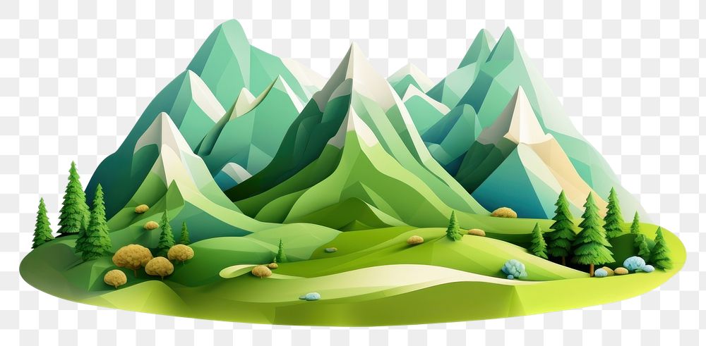 PNG A Mountain background vector green landscape mountain. AI generated Image by rawpixel.