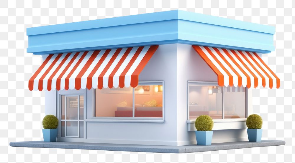 PNG  A Store architecture dollhouse awning. AI generated Image by rawpixel.