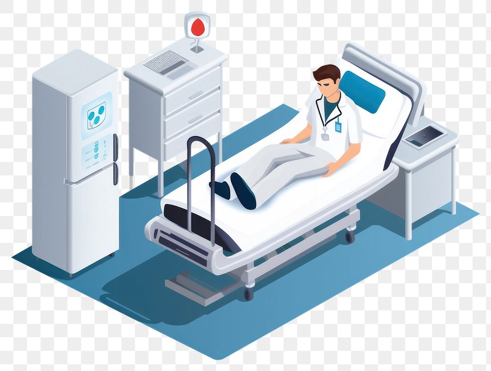 PNG  Doctor in hospital reading patient EMRs clinic architecture stethoscope. AI generated Image by rawpixel.