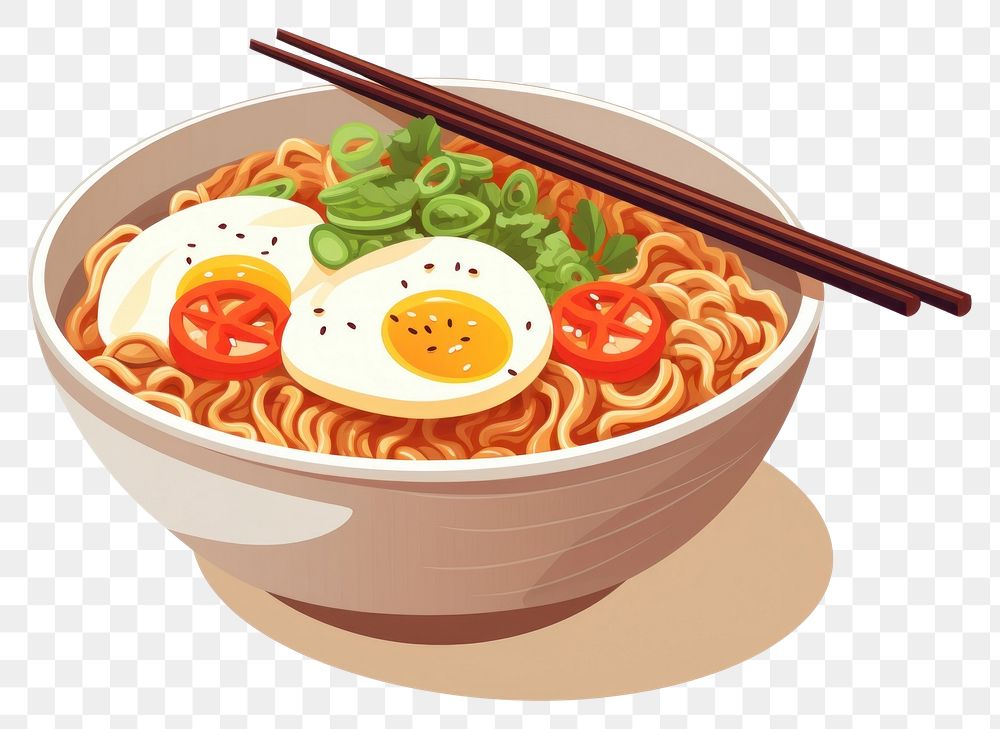 PNG  A bowl of ramen soup food meal. AI generated Image by rawpixel.