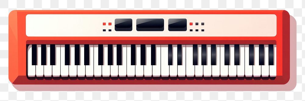 PNG A keyboard piano music white background. AI generated Image by rawpixel.