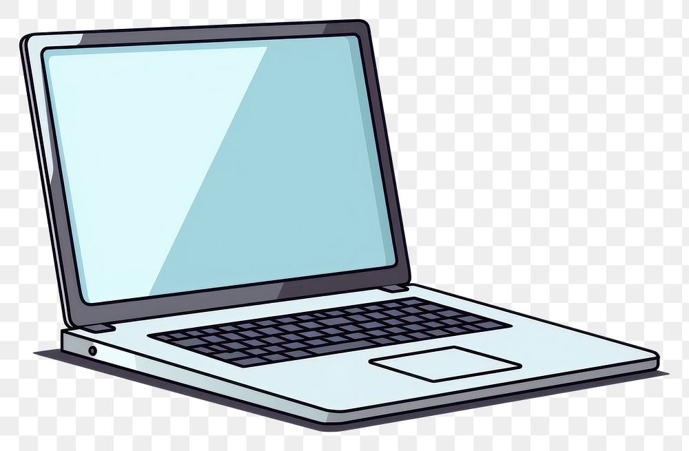 PNG A laptop computer white background portability. AI generated Image by rawpixel.