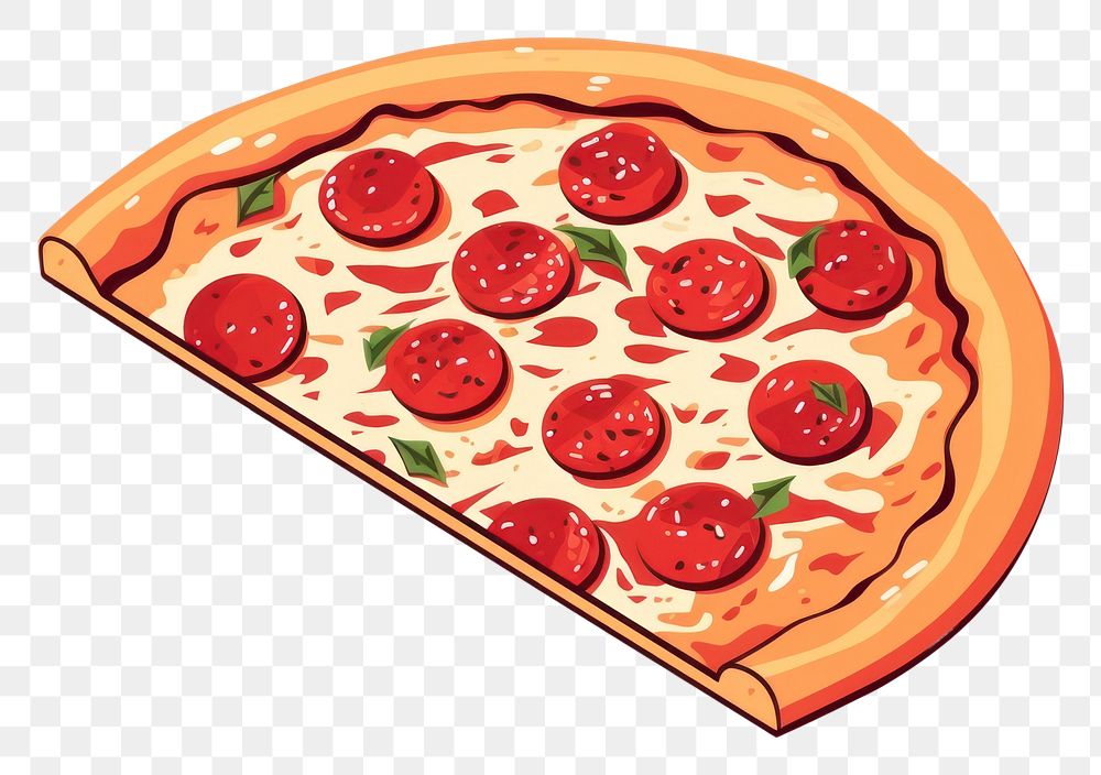 PNG A pizza food white background pepperoni. 