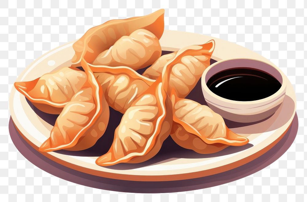 PNG  Kyoza dumpling food meal. AI generated Image by rawpixel.