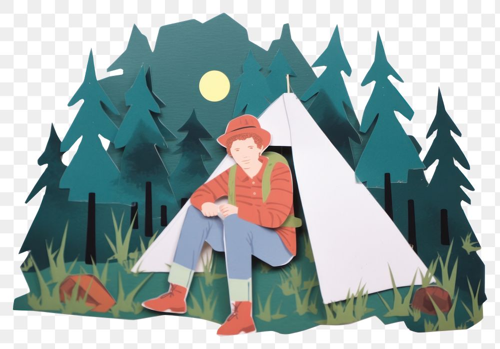 PNG  Camping outdoors camping tent. AI generated Image by rawpixel.