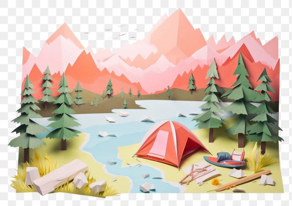 PNG  Camping outdoors nature tent. AI generated Image by rawpixel.
