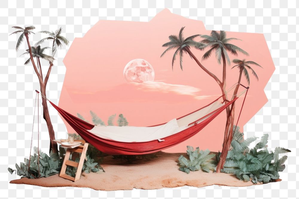 PNG  Hammock camping hammock tranquility relaxation. AI generated Image by rawpixel.