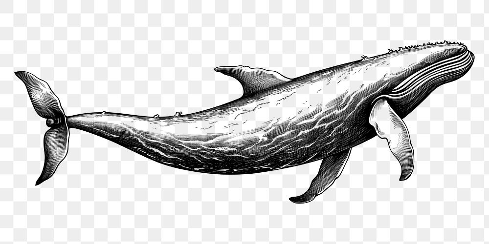 PNG Whale sketch drawing animal. AI generated Image by rawpixel.
