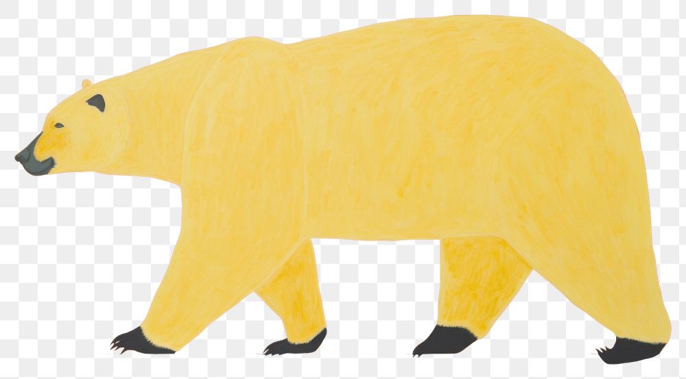 PNG Bear painting animal mammal. AI generated Image by rawpixel.