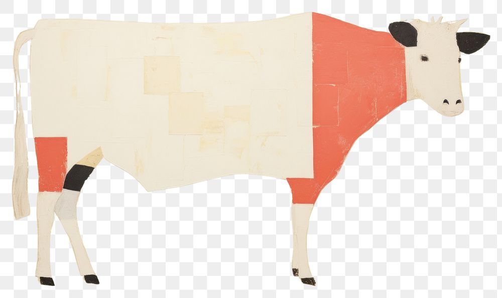 PNG Cow livestock painting cattle. AI generated Image by rawpixel.