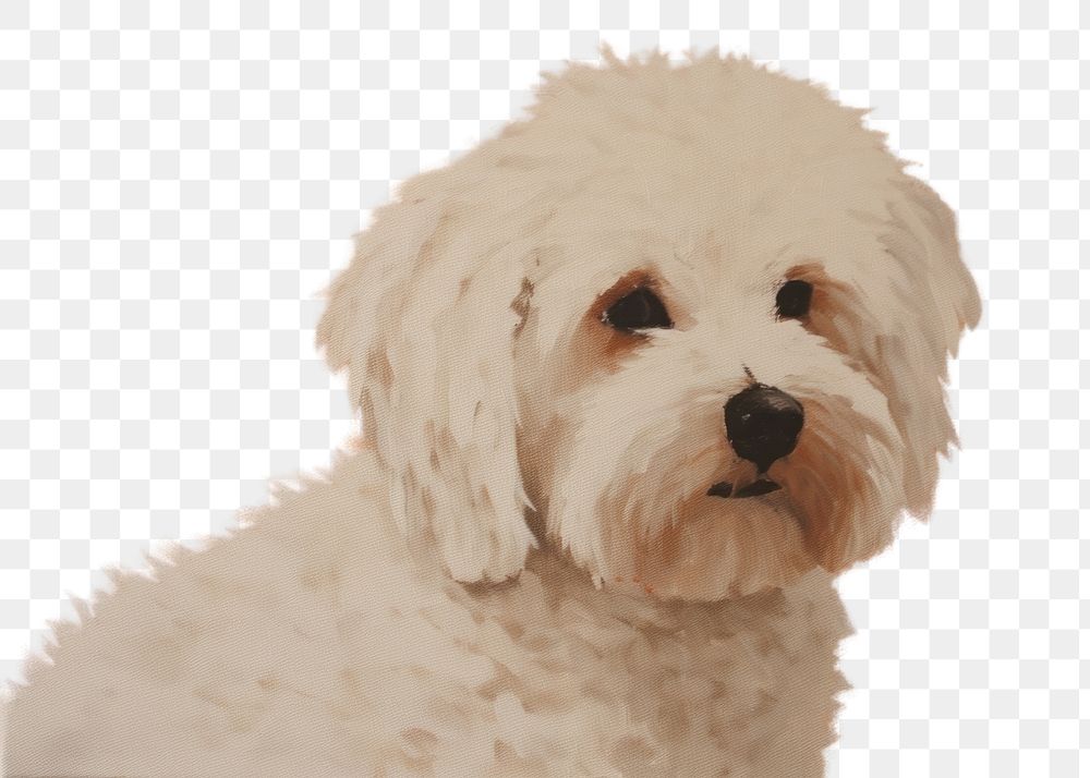 PNG Acrylic paint of puppy mammal animal pet. AI generated Image by rawpixel.