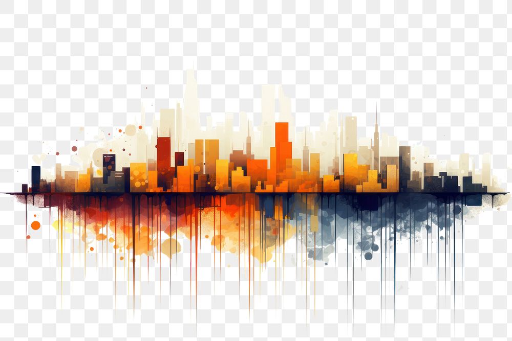 PNG Cityscape landscape abstract outdoors. AI generated Image by rawpixel.