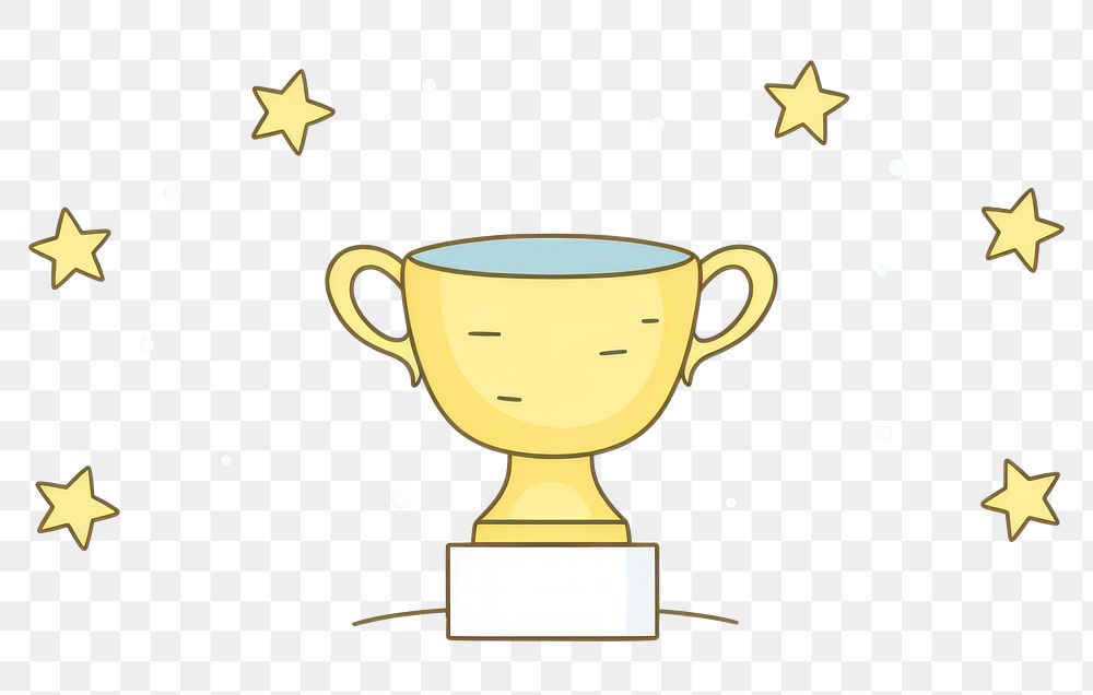 PNG Trophy cartoon achievement happiness. AI generated Image by rawpixel.