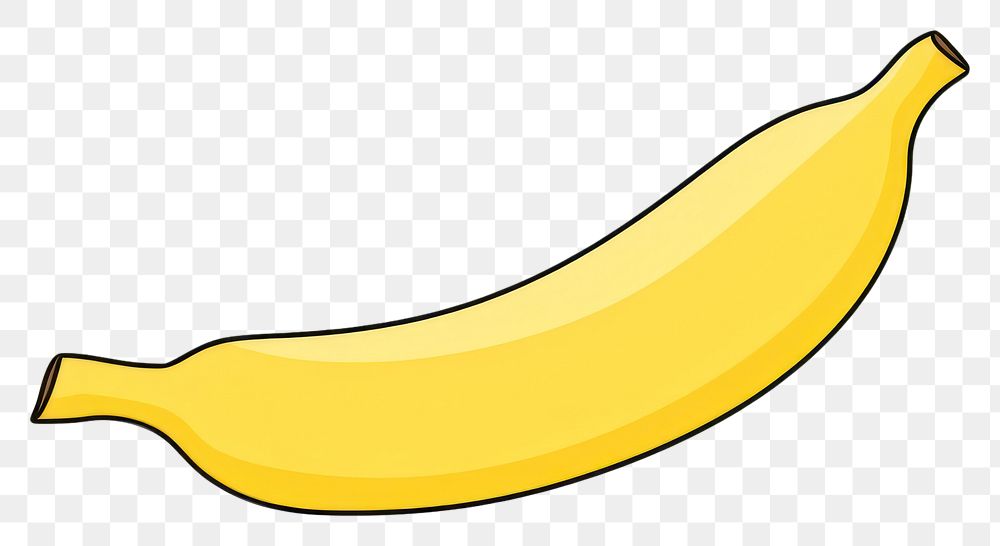 PNG Banana cartoon line food. AI generated Image by rawpixel.