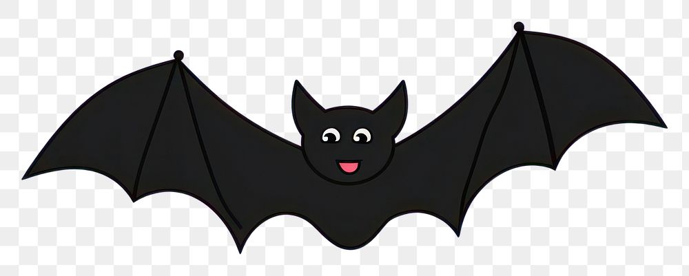 PNG Bat cartoon animal black. AI generated Image by rawpixel.