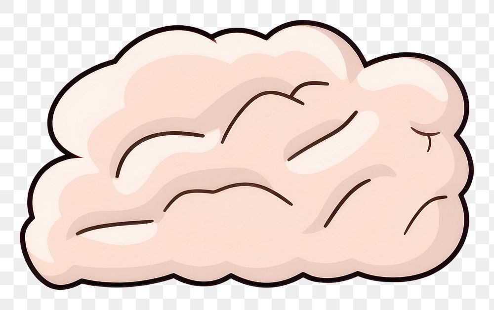 PNG Brain cartoon person cloud. AI generated Image by rawpixel.
