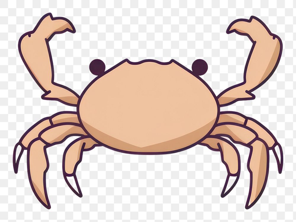 PNG Crab cartoon seafood animal. AI generated Image by rawpixel.