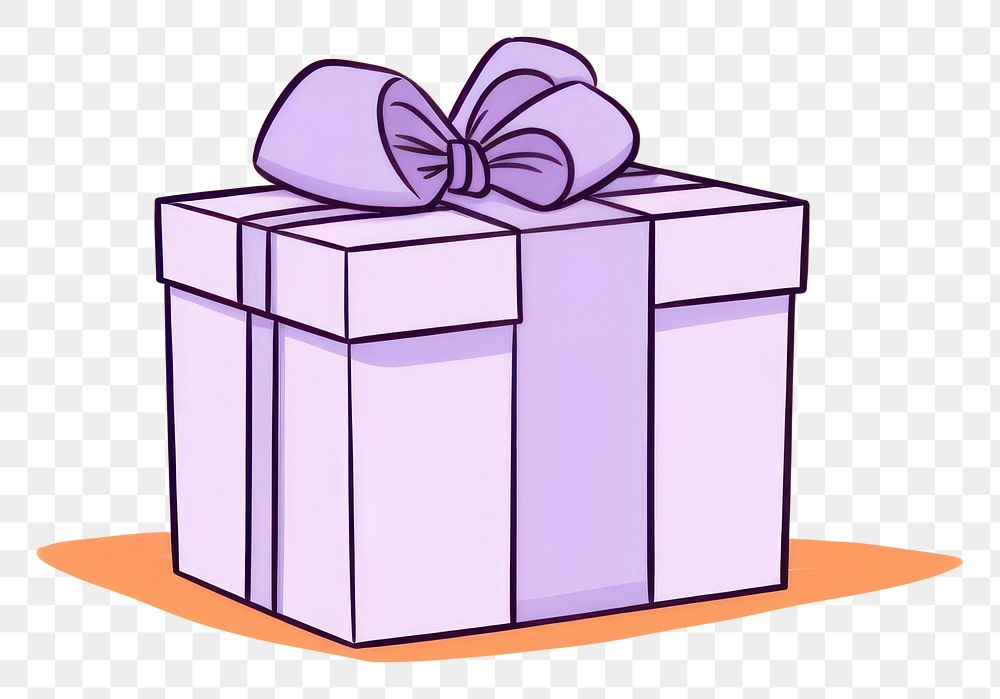 PNG Gift box cartoon line celebration. AI generated Image by rawpixel.