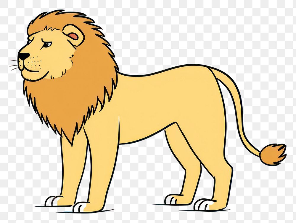 PNG Lion cartoon animal mammal. AI generated Image by rawpixel.