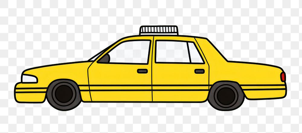 PNG New york taxi car vehicle cartoon. AI generated Image by rawpixel.