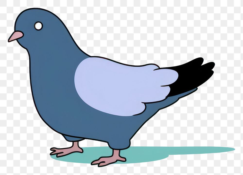 PNG Pigeon cartoon animal bird. AI generated Image by rawpixel.