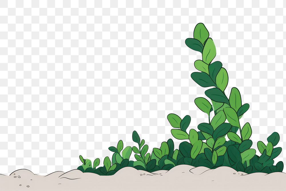 PNG Plant cartoon green leaf. AI generated Image by rawpixel.