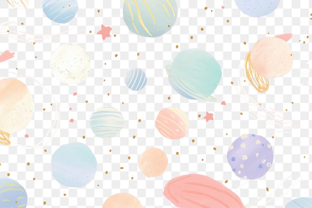PNG  Solar system confetti pattern backgrounds. AI generated Image by rawpixel.