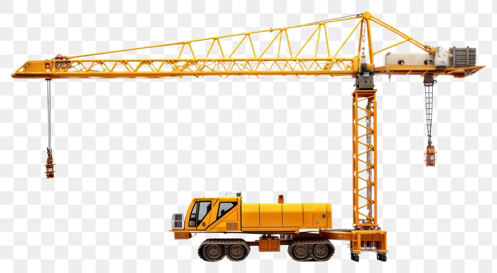 PNG  Construction site crane  white background architecture. AI generated Image by rawpixel.