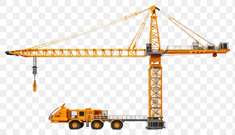 PNG  Construction site crane white background architecture development. AI generated Image by rawpixel.