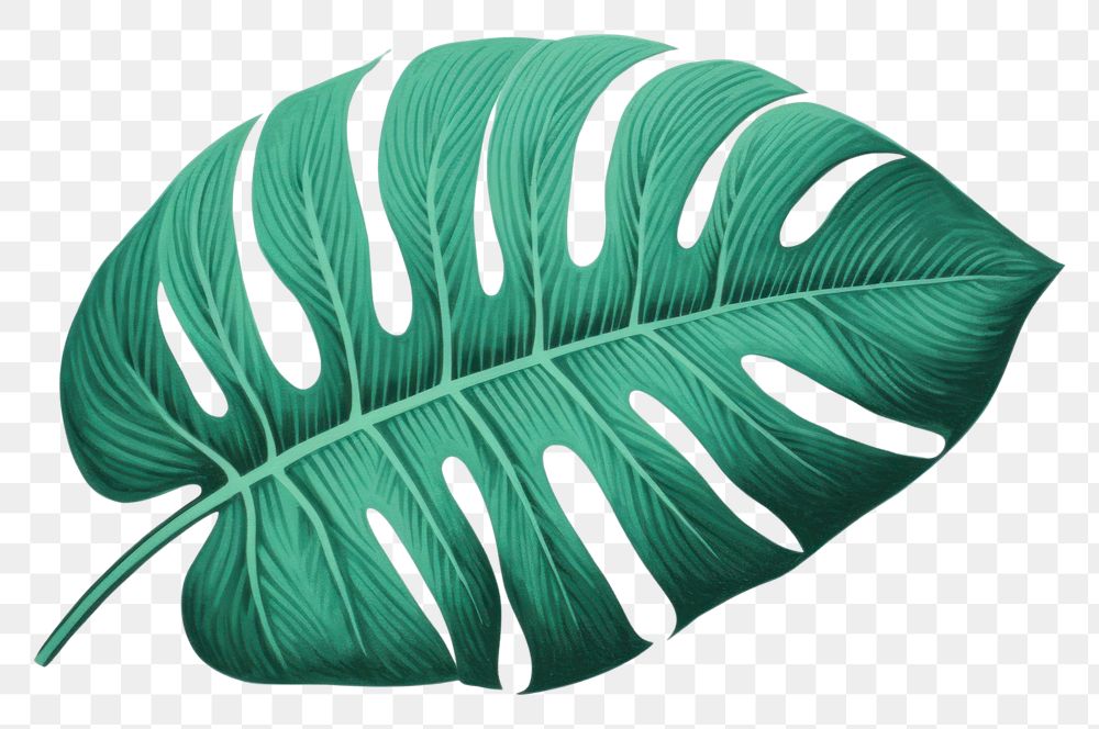 PNG Tropical leaf plant art xanthosoma. AI generated Image by rawpixel.