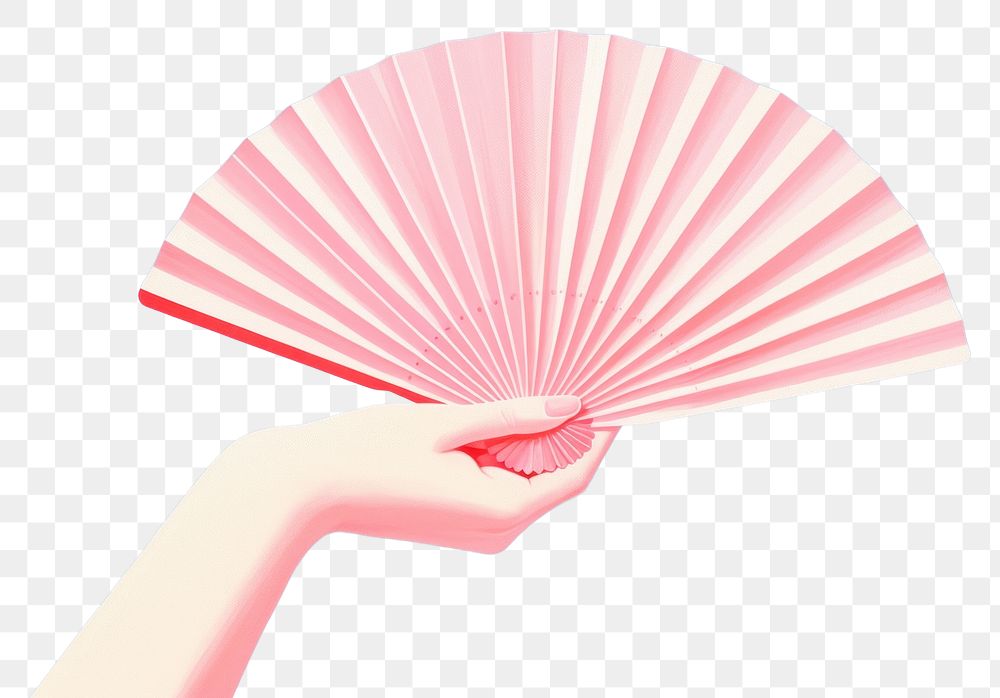 PNG Chinese hand fan invertebrate seashell holding. AI generated Image by rawpixel.
