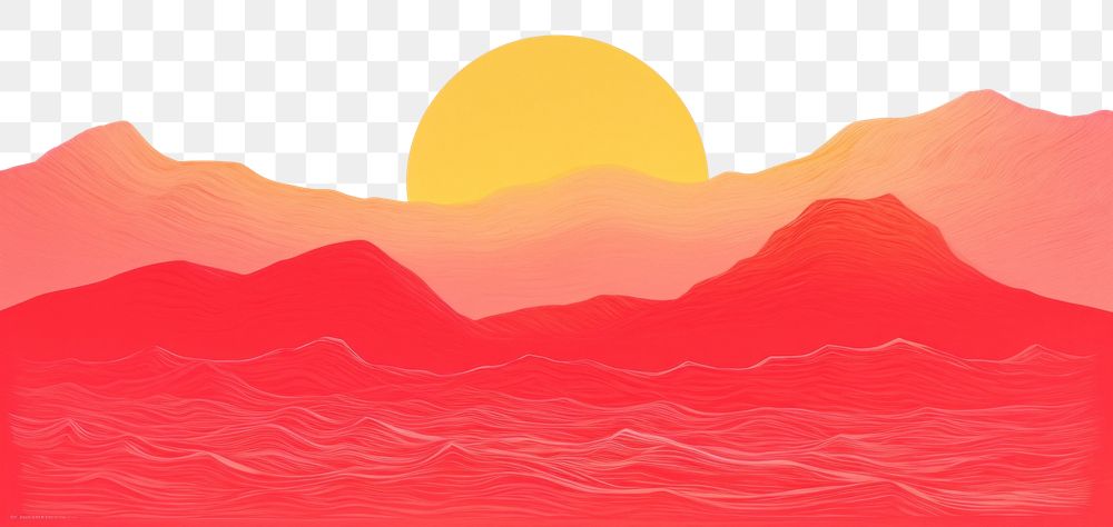 PNG Sunset background art backgrounds sunlight. AI generated Image by rawpixel.