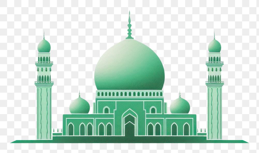 PNG Green Mosque architecture building mosque. AI generated Image by rawpixel.