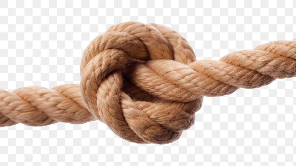 PNG  Rope knot white background durability. AI generated Image by rawpixel.