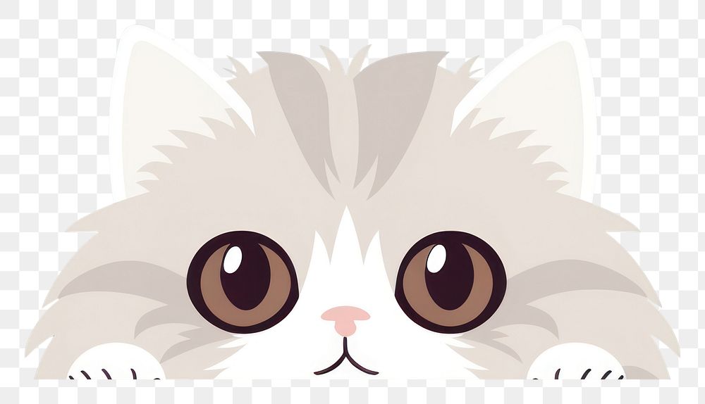 PNG Persian cat cartoon animal mammal. AI generated Image by rawpixel.
