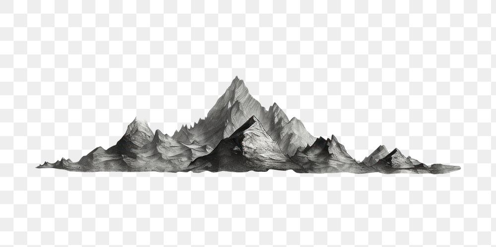PNG Mountain landscape drawing nature. AI generated Image by rawpixel.