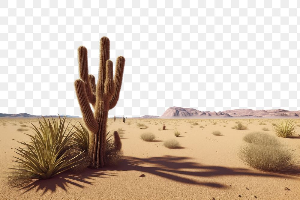 PNG Cactus desert landscape outdoors. AI generated Image by rawpixel.
