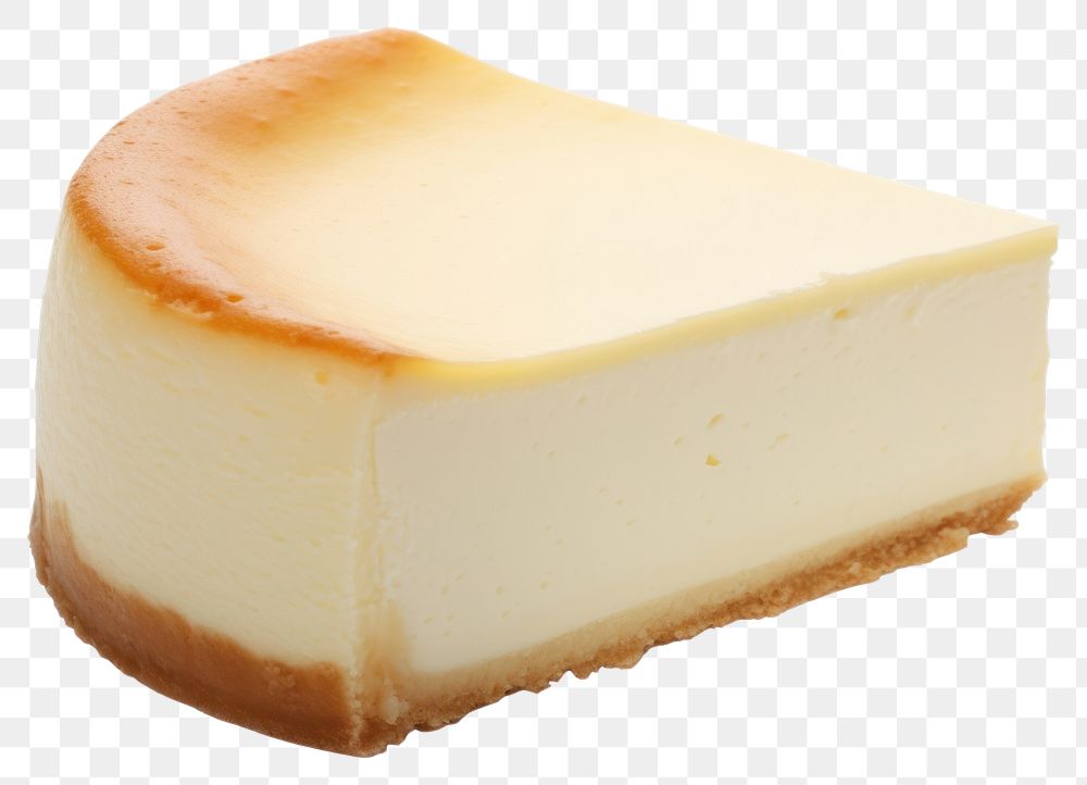 PNG  Plain cheesecake dessert food parmigiano-reggiano. AI generated Image by rawpixel.