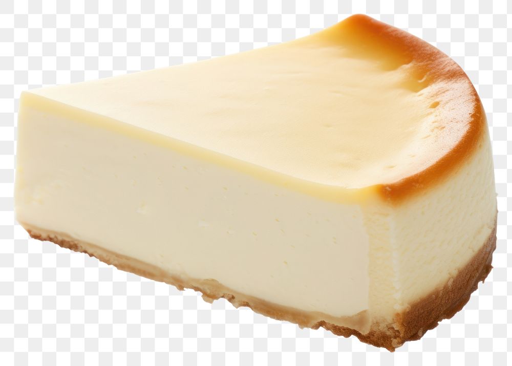 PNG  Plain cheesecake dessert food parmigiano-reggiano. AI generated Image by rawpixel.