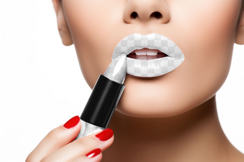 Women's lips png mockup, transparent design