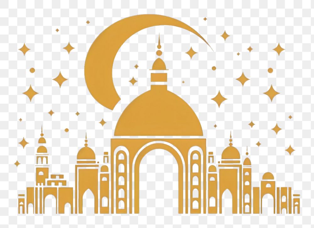 PNG Ramadan logo architecture illuminated. AI generated Image by rawpixel.