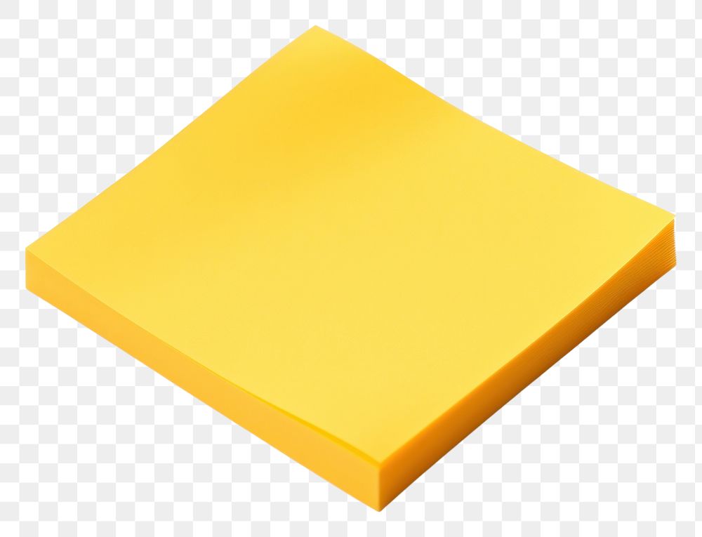 PNG 1 yellow sticky note white background simplicity rectangle. AI generated Image by rawpixel.