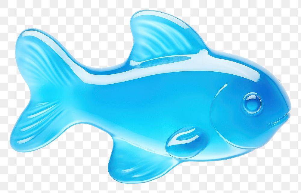 PNG Blue fish animal white background transparent. AI generated Image by rawpixel.