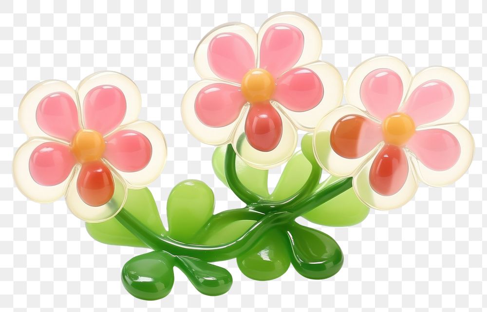 PNG Simple flowers and a green bush jewelry plant jelly. 
