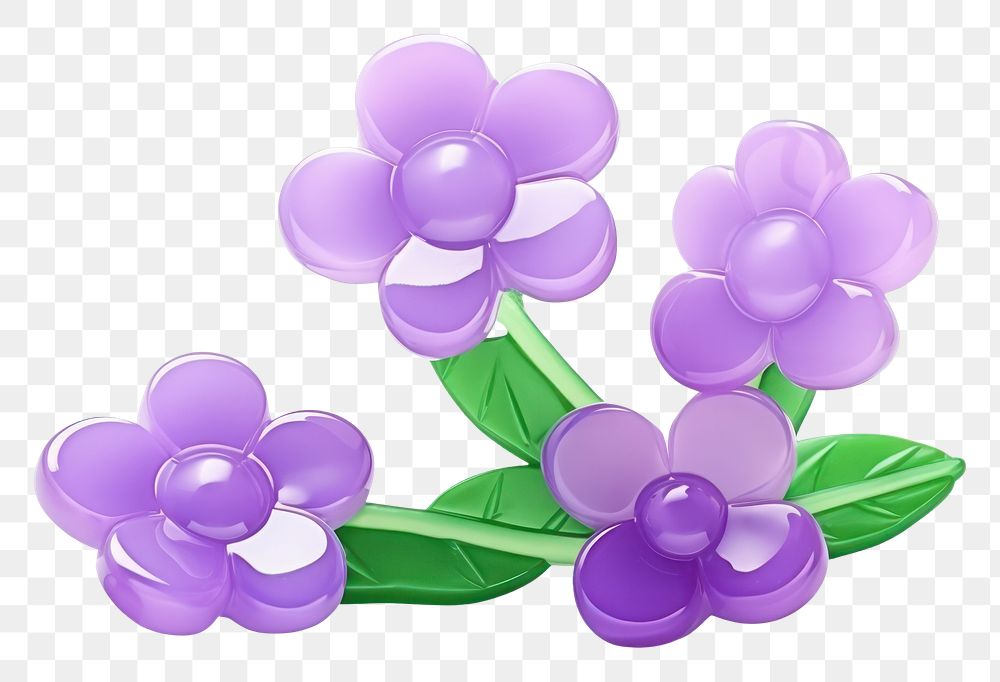 PNG Simple lavender flowers and a green bush blossom purple plant. 