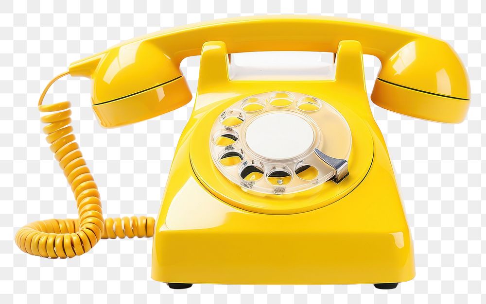 PNG Old yellow telephone white background electronics technology. AI generated Image by rawpixel.