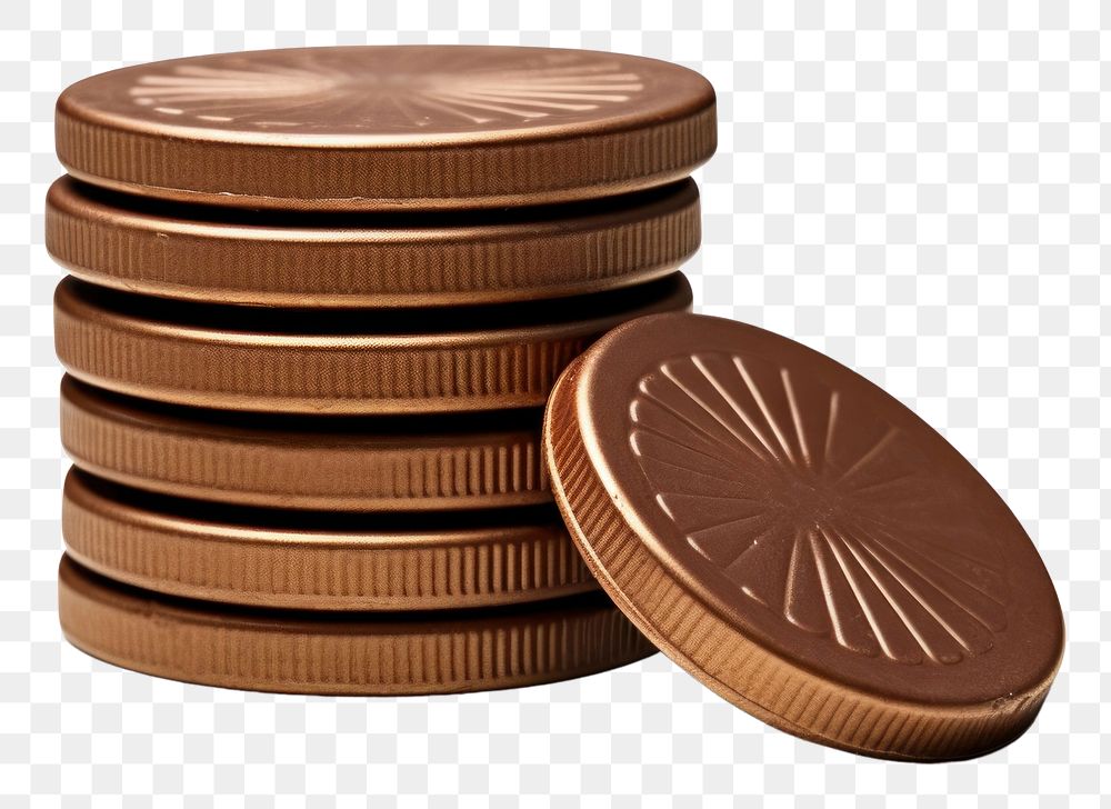 PNG Chocolate coin money white background investment. AI generated Image by rawpixel.