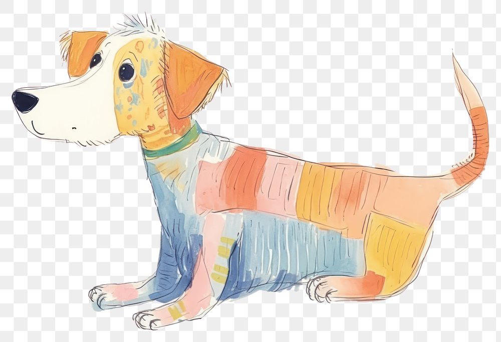 PNG Dog drawing sketch animal. AI generated Image by rawpixel.