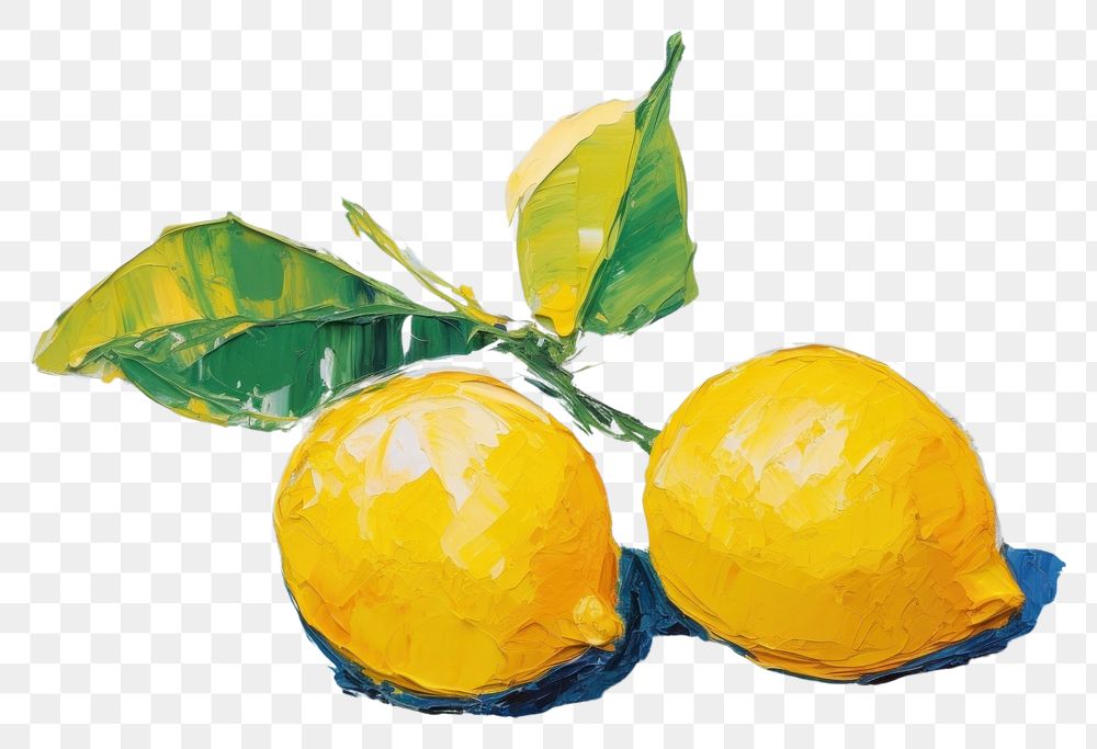 PNG Lemon frame painting fruit plant. AI generated Image by rawpixel.