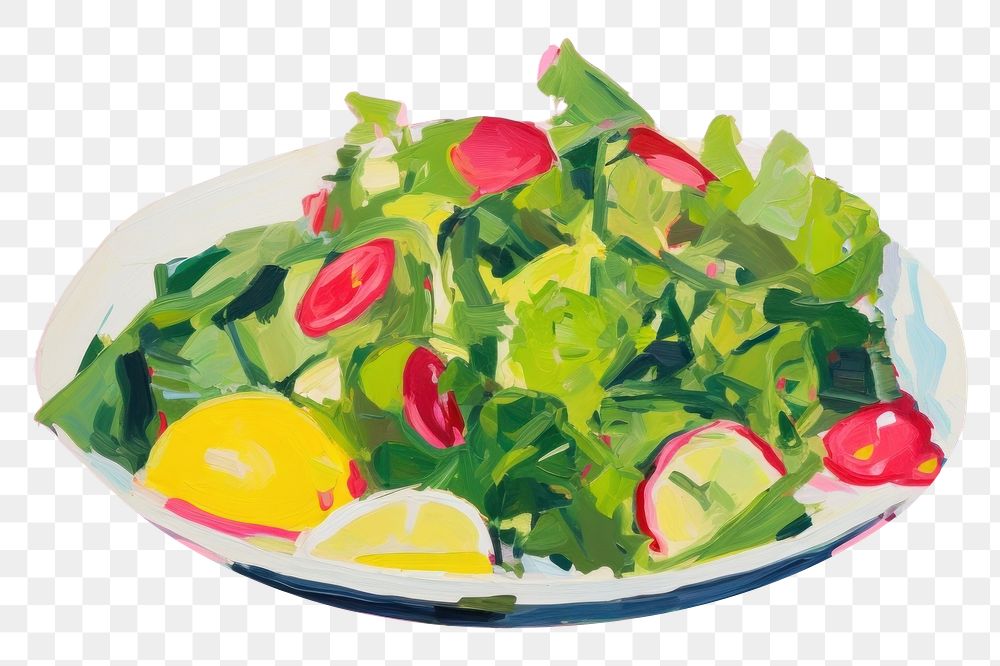 PNG Top view of salad vegetable painting glass. AI generated Image by rawpixel.
